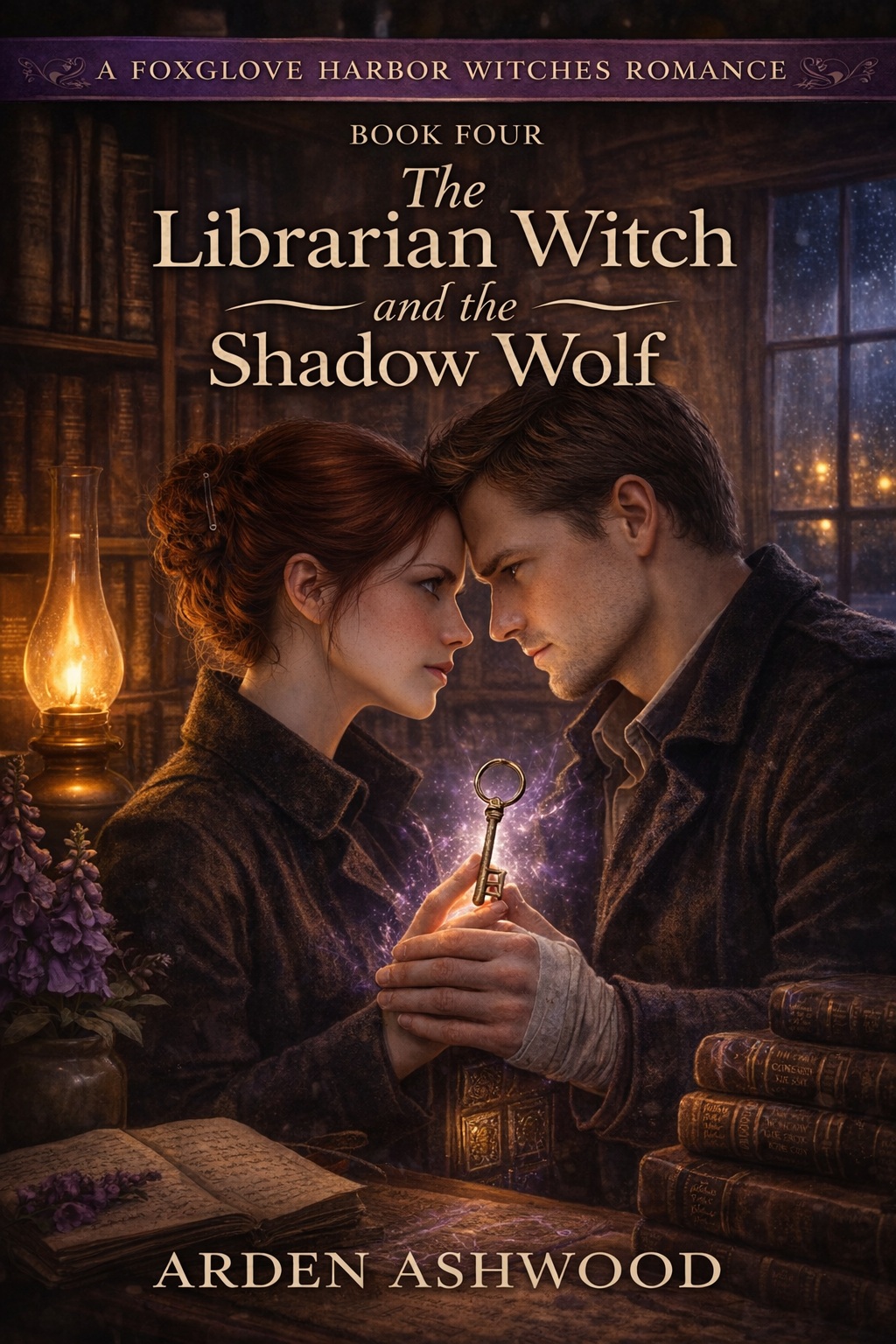 Cover of The Librarian Witch and the Shadow Wolf by Arden Ashwood